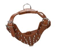 YARNOW Strape D'application Rond Gilet pour Chien Harnais Gilet Portable pour Chien Fournitures pour Animaux De Compagnie De Chien Accessoire pour Animaux De Compagnie Light Brown Métal