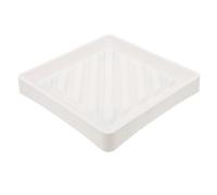 YARNOW Support Carré pour Plantes Blanc avec roulettes Universelles, Plateau Épais et Mobile pour Pots de Fleurs D’intérieur et Jardin, Base Roulante Pratique pour Déplacement Facile