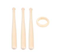 YARNOW Support de Baseball en Bois Forme Mini Batte Base Cercle pour Présentation et Maintien de Balles, Maison ou Magasin