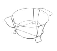 YARNOW Support de Casserole en Acier Inoxydable Rond Moyen, Support de Chaudière Portable Stable pour Réchaud à Charbon, Accessoire Polyvalent Cuisine en Plein Air pour Grillades