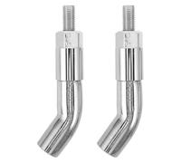 YARNOW Support de Colonne de Rétroviseur de Moto et Support de Navigation en Acier Inoxydable Argenté Trous de 8mm , Compatibilité et Forme Compacte pour Extension Guidon