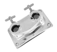 YARNOW Support de Pied de Grosse Caisse Embase Double en Métal Compatible Tuyau L 22Mm Accessoire de Batterie Stable et Solide Pièce de Montage pour Tom et Cercle de Grosse Caisse