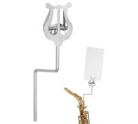 YARNOW Support de Pupitre Saxophone Alto Portable Argenté Léger pour Répétition et Représentation Extérieure Accessoire Compact Multifonctionnel