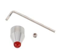 YARNOW Support diapason en alliage d'aluminium 8mm avec base stable et anneau en agate rouge, accessoire pour méditation et yoga à domicile
