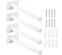 YARNOW Support flottant Support d'étagère flottante Support flottant invisible pour planches en bois, 4 sets, fer, avec vis, montage mural, forte capacité de charge, chambres