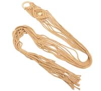 YARNOW Support Mural Macramé pour Guitare Acoustique et Électrique, Cintre en Corde de Jute Tressée, Rangement Polyvalent pour Ukulélés et Décor Mural Artisanal pour Chambre et Salle de