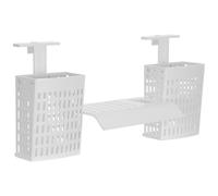 YARNOW Support Plante pour Aquarium avec Plateforme pour Tortue Intégrée en Plastique Blanc Hauteur Réglable, Crochet et Ventouse pour Terrarium et Aquarium