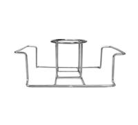 YARNOW Support Pliable en Acier Inoxydable pour Rôtissoire à Poulet, Grille de Rôtissage pour Dinde Porte-canette de Bière Intégré, Accessoire Barbecue Polyvalent pour Cuisson Uniforme