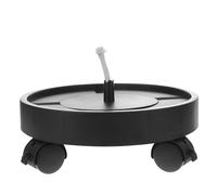YARNOW Support Pot de Fleur Rond avec roulettes Plateau Trolley Mobile Auto-Absorbant Noir Ømm pour Plantes de Jardin Charge Stable avec Frein Antidérapant Base Pratique pour Pots Lourds
