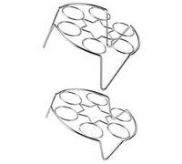 YARNOW Support pour Vapeur des Œufs 2 Pièces en Acier Inoxydable Résistant et Solide Panier Vapeur Cuisine Créatif et Généreux des Œufs