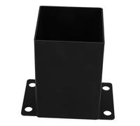 YARNOW Supports De Base Noirs pour Poteaux De Pavillon Bois Adaptés Aux Pergolas Et Gazebos avec Installation Facile Et Stabilité Accrue