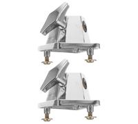 YARNOW Supports de Tom en Fer Argenté Réglables, Lot de 2 Set de Bases de Percussion 47 Mm, Accessoire pour Batterie et Percussions, Compatible Tambours et Caisses Claires, Utilisation