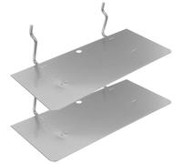YARNOW Supports D'étagères Robustes en Fer Argenté 2pcs pour Panneau Perforé, Organisateurs de Rangement pour Garage et Atelier, Adaptés aux Moufles et Tasses
