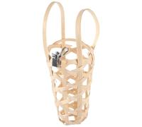 YARNOW Suspendu pour Cage à Oiseaux en Bambou Beige Panier Mangeoire à Oiseaux Pouvant être Rempli de Friandises pour Perroquets en Recherche de Nourriture