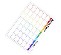 YARNOW Tableau Blanc Effaçable à Sec Mensuel Autocollant en Pvc Planificateur Réutilisable Facile à Utiliser Planning Organisé Cuisine et Salle de Classe