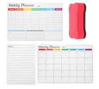 YARNOW Tableau Blanc Magnétique pour Réfrigérateur Effaçable à Sec en Plastique, Semainier Magnétique Rentrée Scolaire et L'organisation du Planning