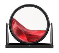 YARNOW Tableau de Sable Mouvant 3D en Verre et Plastique, Rouge | Peinture Décorative sur Sable Mouvant, Effet Apaisant, Résistance à L'usure, Ornement de Salon