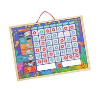 YARNOW Tableau des Récompenses Tableau D'autodiscipline en Bois Réutilisable Apprentissage pour Encourager Habitudes pour Garçon et Filles