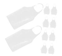 YARNOW Tabliers Non Tissés Légers Lot de 10 Blancs et Résistants aux Taches pour Garçon et Filles pour Dessin et Activités de Peinture DIY