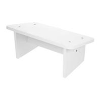 YARNOW Tabouret Repose-Pied Ergonomique en Bois Blanc pour Maison sous Table Texture Naturelle et Fonction Multifonctionnelle