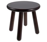 YARNOW Tabouret Rond en Bois Massif à Quatre Pieds, Robuste et Fiable, Style Rustique Classique, pour Intérieur et Salle de Bain, Assise Confortable Marron