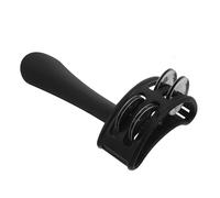 YARNOW Tambourin à Main Portable avec Double Rangée de Jingles Métal Mini Cloche à Main Shaker Musical pour Accompagnement Fête et Performance Instrument de Percussion Polyvalent pour