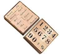 YARNOW Tampons en Bois Décoratifs Motifs Élégants Faciles à Utiliser 24 Pièces pour DIY pour Loisirs Créatifs et Décoration de Journaux Intimes