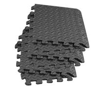 YARNOW Tapis de Sol Puzzle EVA 16 Pièces 30X30 CM Gris Motif Feuille Antidérapant et Amortissant Dalles Emboîtables pour Salle de Sport Tapis de Gymnastique au Sol pour Entraînement