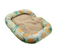 YARNOW Tapis Rafraîchissant D’Été pour Chat Taille M 55X40 CM Nid D’Été en Tissu Respirant Motifs Feuilles Coussin Léger et Compact pour Animaux pour L’Été Voyages