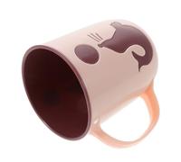 YARNOW tasse de rince-bouche Tas de brosse à dents tasse de brosse à dents de dessin animé gobelet pour brosse à dents tasse de brosse à dents avec poignée pp rose