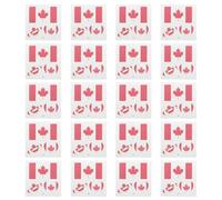 YARNOW Tatouages Temporaires Drapeau du Canada 20pcs, Papier Transfert à Eau Résistant la Sueur, Facile à Enlever, pour Rassemblements et Zones de Fans