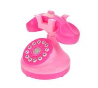 YARNOW Téléphone Jouet pour Enfants, Mini Téléphone à Cadran Rotatif en Plastique, Accessoire de Jeu de Rôle pour Maison de Poupée, Fête D'anniversaire, Rose