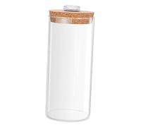 YARNOW Terrarium Bouteille Cylindrique avec LED Décorative pour Bureau Décor Écologique avec Bouchon Liège Vase Lumineux pour Jardin Intérieur et Mariage