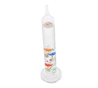 YARNOW Thermomètre de Galilée Verre avec Boules Colorées Mesure Fahrenheit Décoration Intérieure et Extérieure pour Bureau et Maison Cadeau Éducatif et Pratique