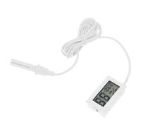 YARNOW Thermomètre Hygromètre Numérique D'intérieur Sonde Intégrée, Affichage Précis de Température et Humidité, Petit Format Blanc, pour Plantes et Garage, Usage Domestique