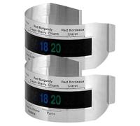 YARNOW Thermomètre Numérique pour Vin Bracelet en Acier Inoxydable Réutilisable Lecture Rapide et Précise Température Bouteille pour Usage Domestique et Rassemblements