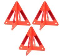 YARNOW Triangles de Signalisation Réfléchissants pour Sécurité Routière 3pcs Structure Stable en Plastique Rouges Pliables et Avertissement D'urgence Voiture