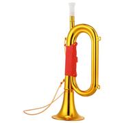 YARNOW Trompette pour Garçon et Filles Dorée Jouet Musical Éducatif Instrument en Plastique Facile à Utiliser pour Tout-Petits Jeux de Scène Accessoire de Performance 1 Pièce