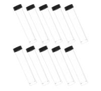 YARNOW Tubes à Essai pour Organisation Facile en Plastique Transparent Lot de 10 de 10ml avec Bouchons à Vis et Utilisation en Laboratoire ou Cosmétique