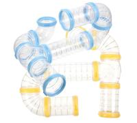 YARNOW Tubes et Tunnels pour Petits Animaux en PP Design Renforcé à L'entrée, Supportant Le Poids des Hamsters et Cochons d'Inde, Kit DIY Transparent pour Cage à Hamster Extérieure, 2