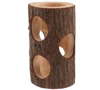 YARNOW Tunnel Décoratif Marron pour en Bois Gerbille Hamster Nain et l'activité de Tronc d'arbre Creux Stimulant Physique pour Cage