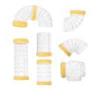YARNOW Tunnel Labyrinthe pour Hamster Kit de 8 Tubes en Plastique à Monter Soi-Même pour Cage Extérieure Accessoires pour Animaux de Compagnie