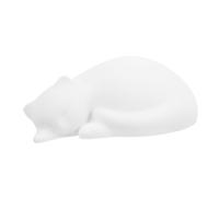 YARNOW Urne Funéraire en Résine Blanche de Chat pour Cendres de Chat, Base Stable Résistante la Décoloration, Souvenir Recueillement