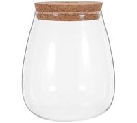 YARNOW Vase Hydroponique en Verre avec Bouchon en Liège - Grand Modèle pour Propagation de Plantes D'intérieur - Récipient Transparent pour Culture Hydroponique - Station de Croissance