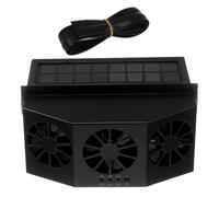 YARNOW Ventilateur Solaire Refroidissement et Dissipation Thermique Triple Turbine pour Voiture en Abs, Capacité 1200mah pour Taxi et Automobile