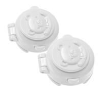 YARNOW Verrou de Sécurité Robuste et Fiable Blanc en Abs Lot de 2 Pièces pour Bouton Poussoir de Machine à Laver Protection Garçon et Filles Maison