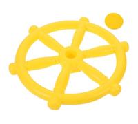 YARNOW Volant de Jeu Garçon Fille Jaune pour Aire de Jeux Volant de Bateau Pirate Plastique Sécurisé Aux Intempéries Accessoire à Installer Facilement sur Cabane Balancoire et Aire de