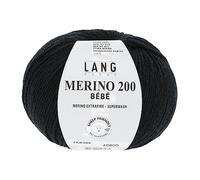 Yarns long en laine mérinos 200 0304 bébé noir