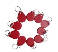 YARONGTECH® ISO14443A - Porte-clés RFID 13,56MHz Rouge de proximité ABS IC NFC Tags RFID 1K étiquette accès pour contrôler (Lot de 100)