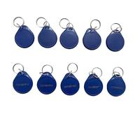 YARONGTECH Lot de 10 porte-clés RFID double fréquence 125 kHz EM4100 et puce RFID 1K 13,56 MHz, bleu, Dual Frequency